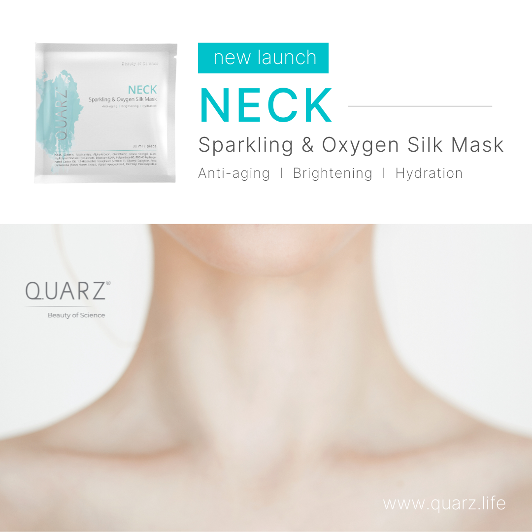 O2 Neck Mask Quarz Sparkling & Oxygen Neck Silk Mask - Quarz.life