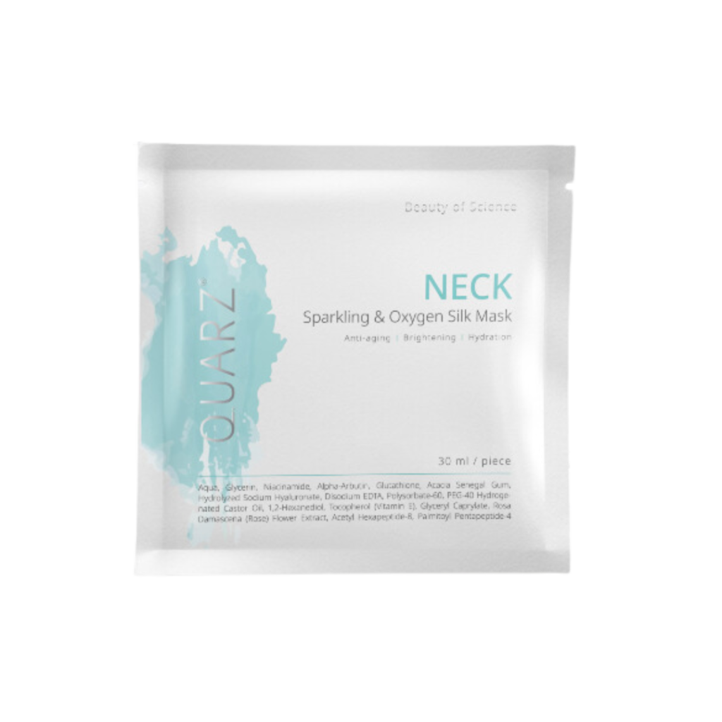 O2 Neck Mask Quarz Sparkling & Oxygen Neck Silk Mask - Quarz.life